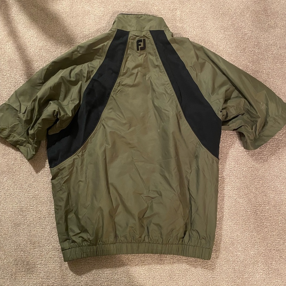 Mens Used Footjoy Dryjoys Tour Short Sleeve Sport 1/2 zip windshirt jacket small